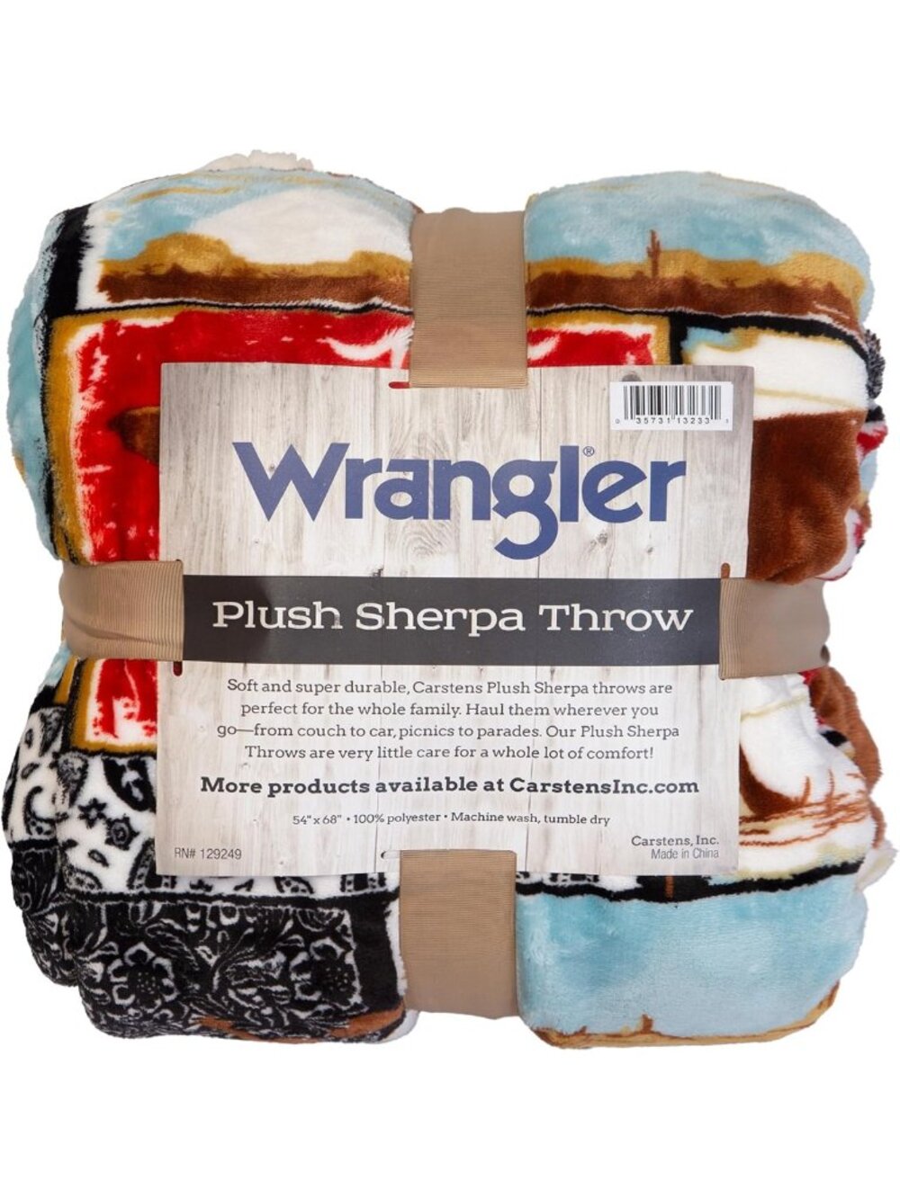 Ultra Soft Plush Sherpa Fleece Oversized Throw Blanket, Vintage Western Style